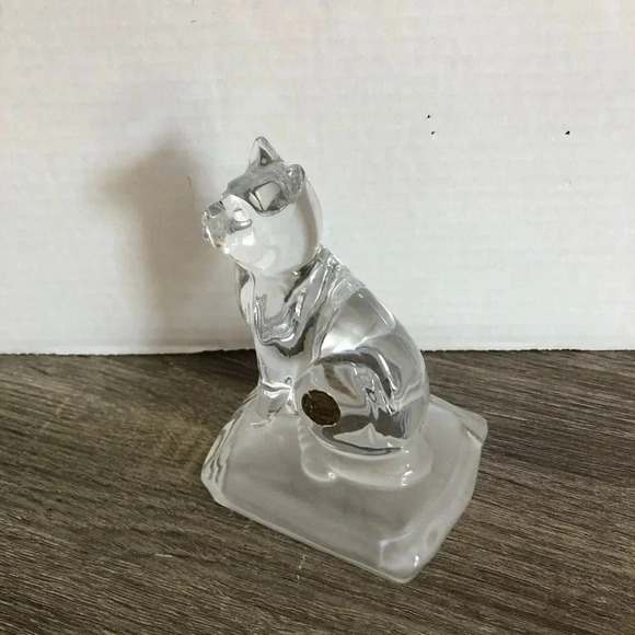 Vtg Cristal D’Arques Crystal  Cat Figurine - Picture 6 of 9